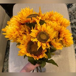 Faux Floral Sunflower Stems